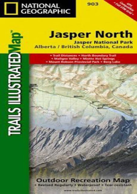 Jasper North [Jasper National Park] (National Geographic Trails Illustrated Map)