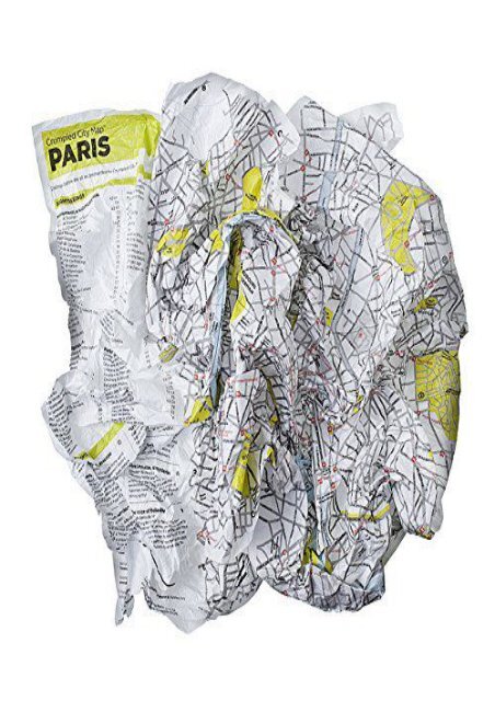 Crumpled City Map-Paris