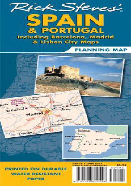 Rick Steves  Spain and Portugal Map: Including Barcelona, Madrid and Lisbon