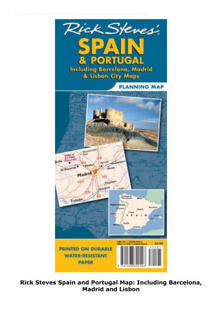 Rick Steves  Spain and Portugal Map: Including Barcelona, Madrid and Lisbon