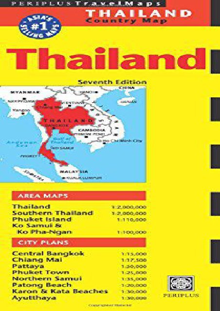 Thailand Travel Map Seventh Edition (Periplus Travel Maps)