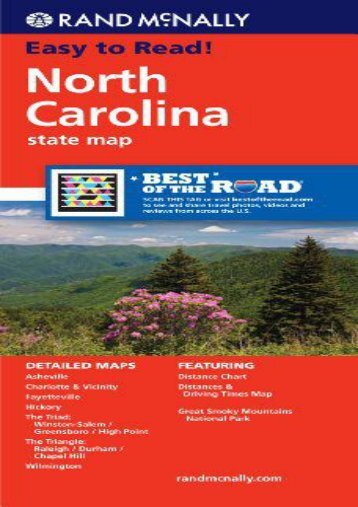 Rand McNally Folded Map: North Carolina (Rand McNally State Maps)