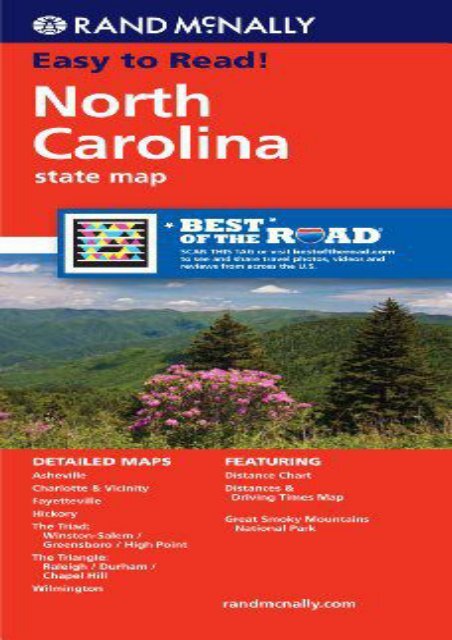 Rand McNally Folded Map: North Carolina (Rand McNally State Maps)