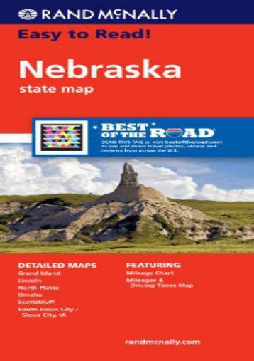 Rand McNally Easy To Read: Nebraska State Map