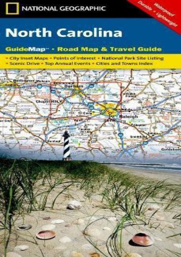 North Carolina (National Geographic Guide Map)