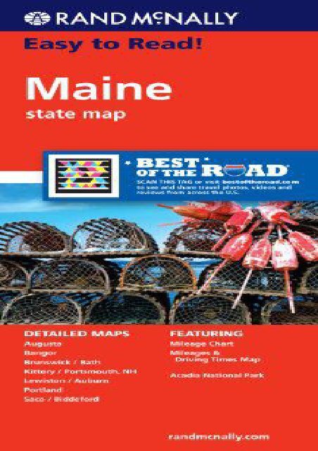 Rand McNally Easy To Read: Maine State Map