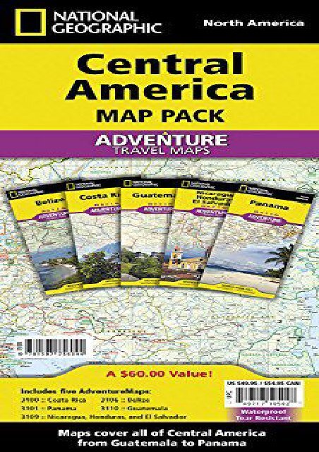 Central America [Map Pack Bundle] (National Geographic Adventure Map)