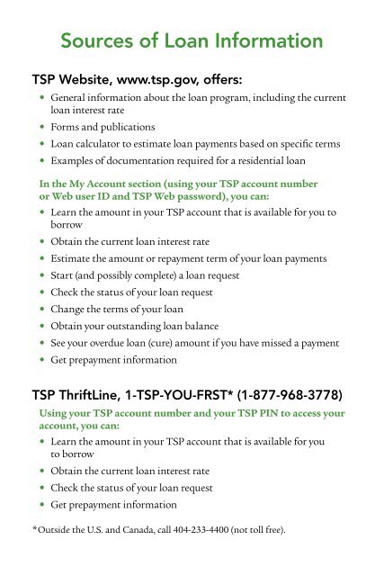 TSP Loans