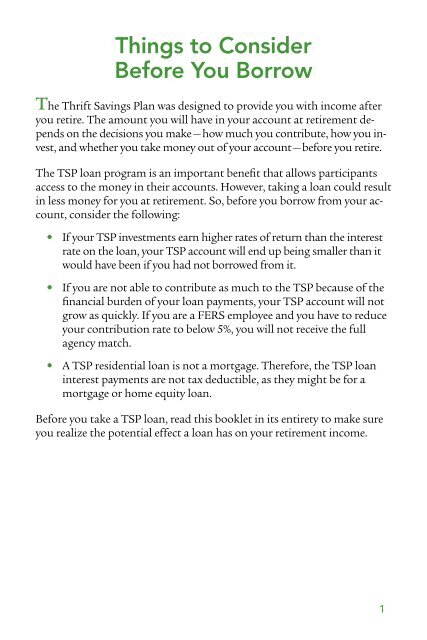 TSP Loans