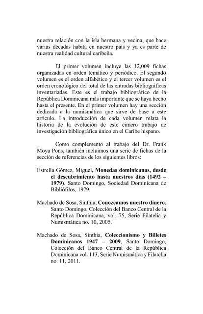 Bibliografia Numismatica Dominicana