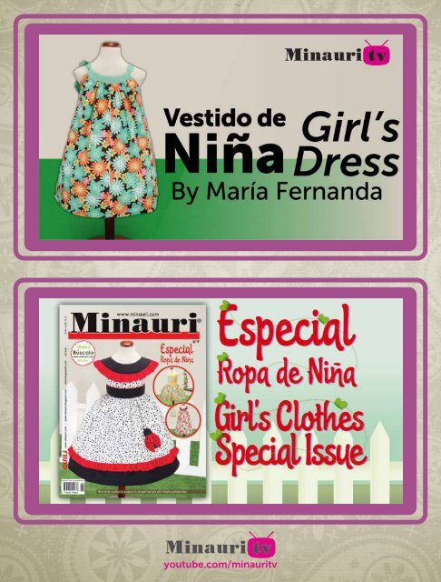 Minauri Nº 09 Girl Dress - Vestidos de Niña ( Pattern Magazine ) 