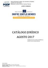 Catálogo Jurídico - Biblioteca Onofre Gontijo Mendes