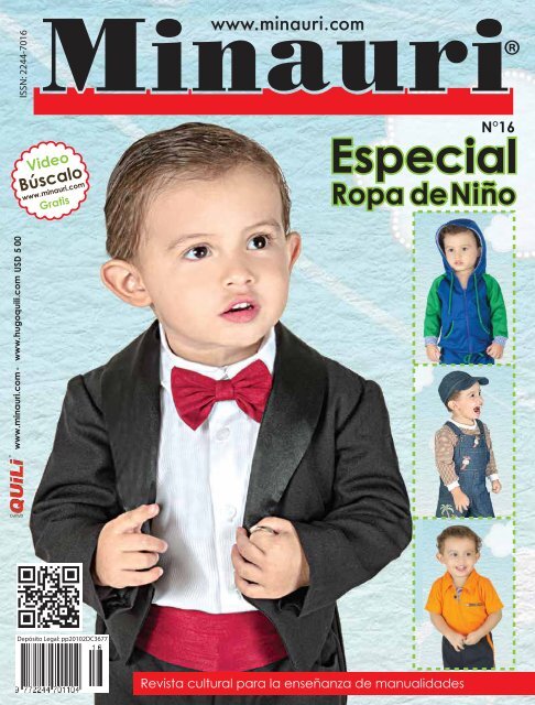 Minauri Nº 16 Ropa Niño -Boy's (Kids`s) Clothes ( Pattern Magazine )