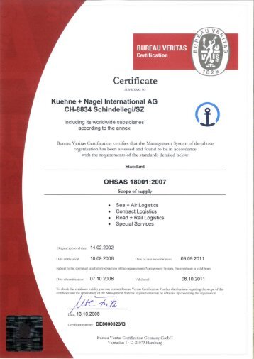 Quality, Safety, Health, Environment, Security - Kuehne + Nagel