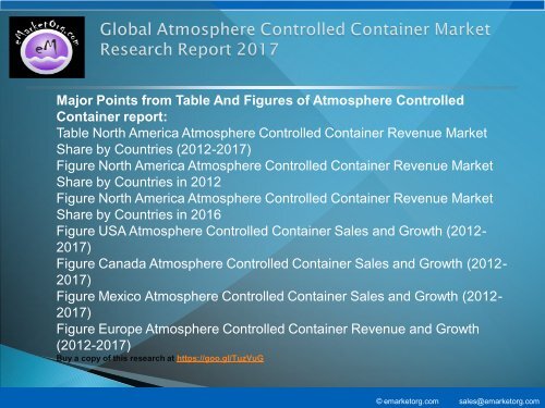 Atmosphere Controlled Container Market by Manufacturers, Countries, Type and Application, Forecast to 2022