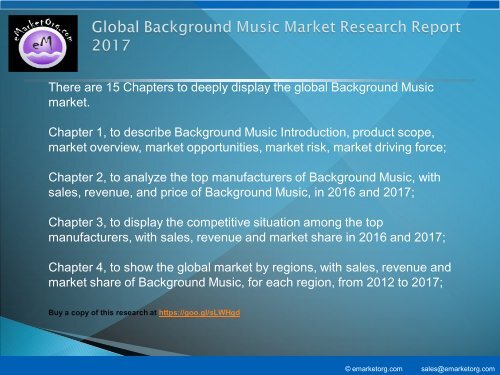 Background Music Market by Manufacturers, Countries, Type and Application, Forecast to 2022