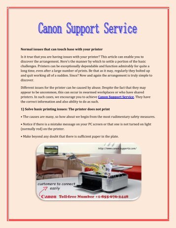 Canon Printer Tech Support Number +1-855-676-2448