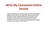 Write My Coursework Online For Me 