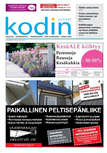 Pääkaupunkiseudun Kodin Uutiset 08-2017,  Itä-Etelä painos