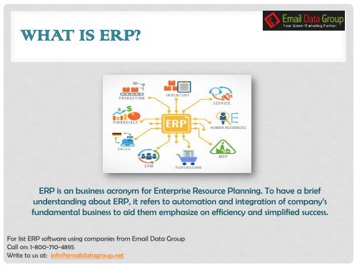 Upgradation Of Organizations for ERp's- ERP customers email list