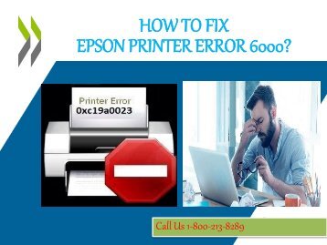 How to Fix Epson Printer Error 6000