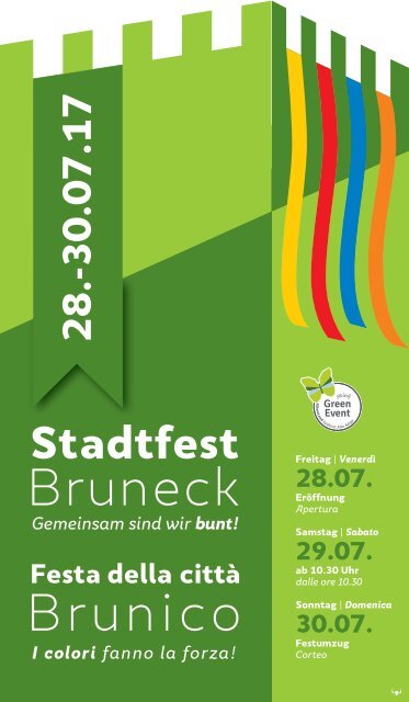 Stadtfest Bruneck - Neues Erscheinungsbild