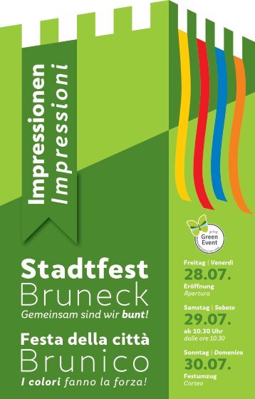 Sponsorenbroschüre Stadtfest-Bruneck