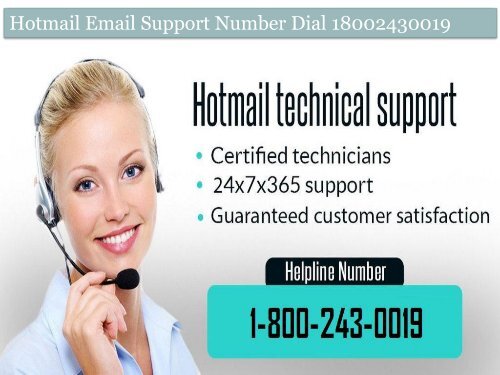 Hotmail Email Support Number Dial 18002430019