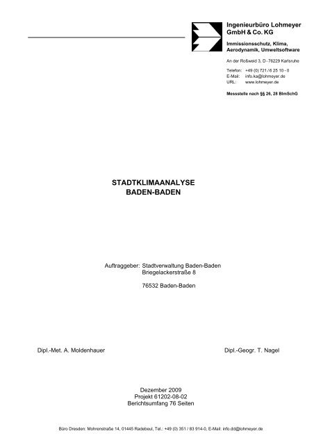 Dokumentvorlage für Berichte (Ing.-Büro Lohmeyer) - Baden-Baden