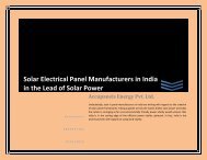 Solar Electrical Panel Manufacturers in India in the Lead of Solar Power
