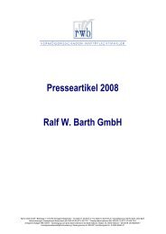 08-02-05 Deckblatt Pressemappe 2008 - Ralf W. Barth GmbH