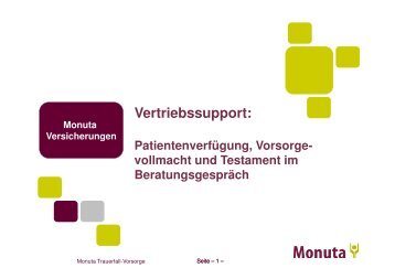Mit einer Patientenverfügung - Monuta.de