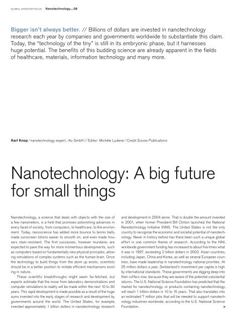 Nanotechnology