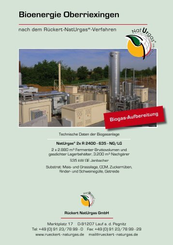 Bioenergie Oberriexingen - Rückert Naturgas