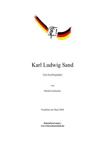 Karl Ludwig Sand - Deutsche Burschenschaft