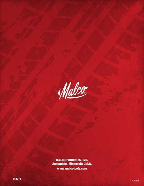 SL16352 Malco AutoBody Tools Catalog 2015