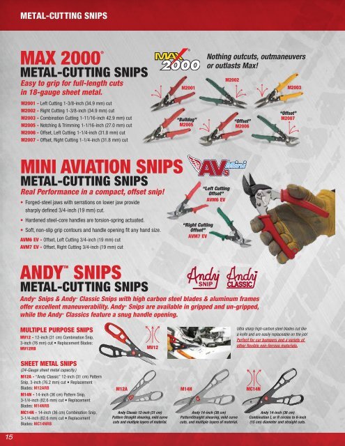 SL16352 Malco AutoBody Tools Catalog 2015