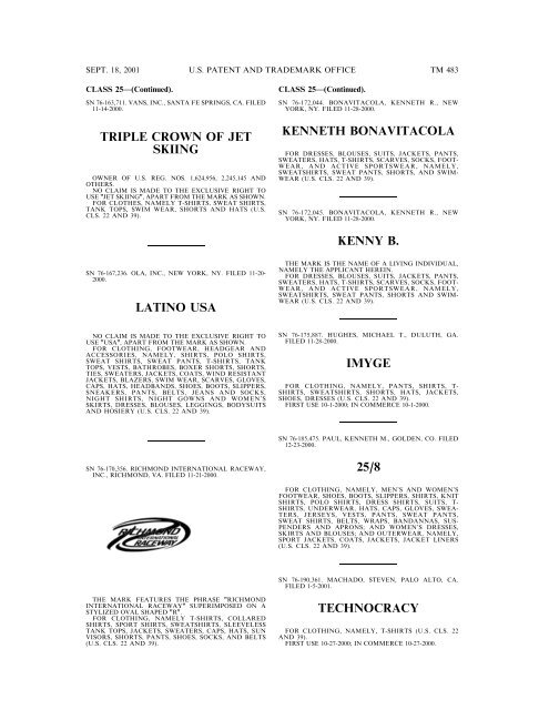 20010918 OG 1. - U.S. Patent and Trademark Office