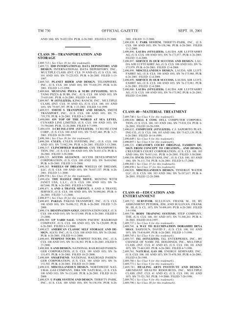 20010918 OG 1. - U.S. Patent and Trademark Office