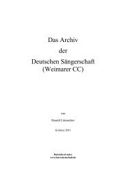 Das Archiv der Deutschen Sängerschaft (Weimarer CC)
