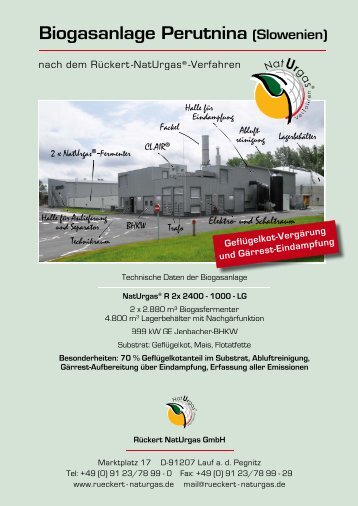 Biogasanlage Perutnina (Slowenien) - Rückert Naturgas