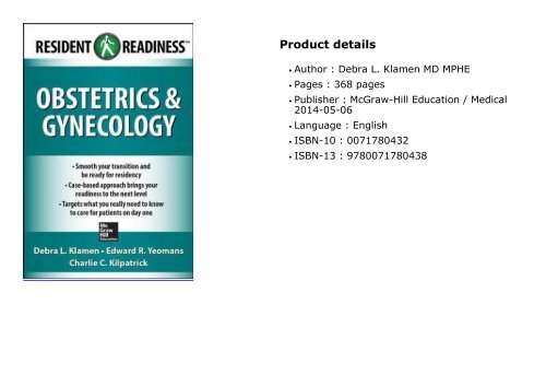 Resident Readiness Obstetrics and Gynecology