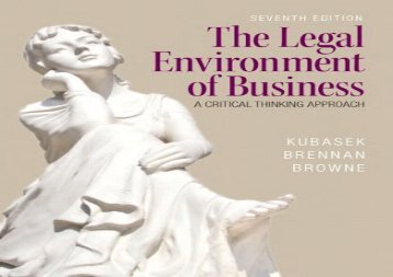 The Legal Environment of Business