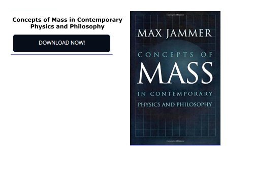 Concepts of Mass in Contemporary Physics and Philosophy