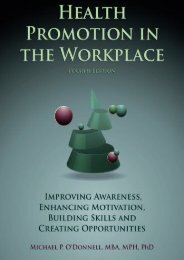 Health Promotion In The Workplace 4th edition