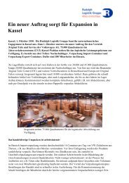 Ein neuer Auftrag sorgt für Expansion in Kassel - Rudolph Logistik ...