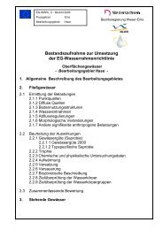 Bestandsaufnahme zur Umsetzung der EG-Wasserrahmenrichtlinie