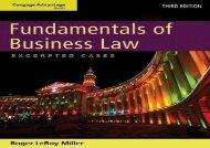 Cengage Advantage Books: Fundamentals of Business Law: Excerpted Cases