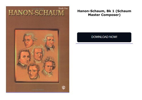 Hanon-Schaum, Bk 1 (Schaum Master Composer)