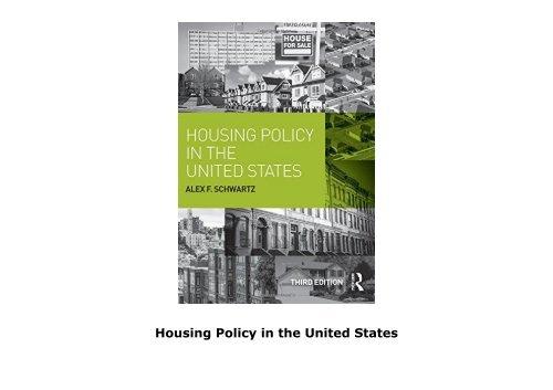 Housing Policy in the United States